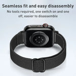 سوار ساعة نايلون خصر صغير لسلسلة Apple Watch، 7 45مم / 6&SE&5&4 44مم / 3&2&1 42مم، 7 41مم / 6&SE&5&4 40مم / 3&2&1 38مم
