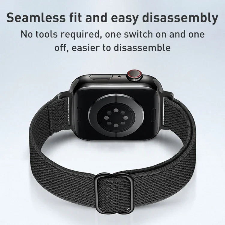 سوار ساعة نايلون خصر صغير لسلسلة Apple Watch، 7 45مم / 6&SE&5&4 44مم / 3&2&1 42مم، 7 41مم / 6&SE&5&4 40مم / 3&2&1 38مم
