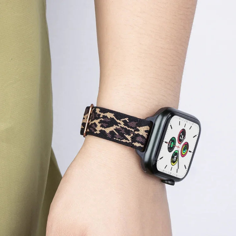 سوار ساعة نايلون خصر صغير لسلسلة Apple Watch، 7 45مم / 6&SE&5&4 44مم / 3&2&1 42مم، 7 41مم / 6&SE&5&4 40مم / 3&2&1 38مم