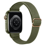 سوار ساعة نايلون خصر صغير لسلسلة Apple Watch، 7 45مم / 6&SE&5&4 44مم / 3&2&1 42مم، 7 41مم / 6&SE&5&4 40مم / 3&2&1 38مم