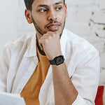 سوار ساعة من الفولاذ المقاوم للصدأ بخمس خرزات لسلسلة Apple Watch، 7 45مم / 6&SE&5&4 44مم / 3&2&1 42مم، 7 41مم / 6&SE&5&4 40مم / 3&2&1 38مم