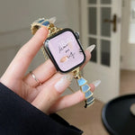 سوار ساعة بغطاء معدني لسلسلة Apple Watch، 7 45مم / 6&SE&5&4 44مم / 3&2&1 42مم، 7 41مم / 6&SE&5&4 40مم / 3&2&1 38مم