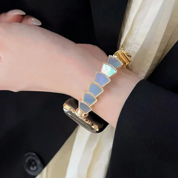 سوار ساعة بغطاء معدني لسلسلة Apple Watch، 7 45مم / 6&SE&5&4 44مم / 3&2&1 42مم، 7 41مم / 6&SE&5&4 40مم / 3&2&1 38مم