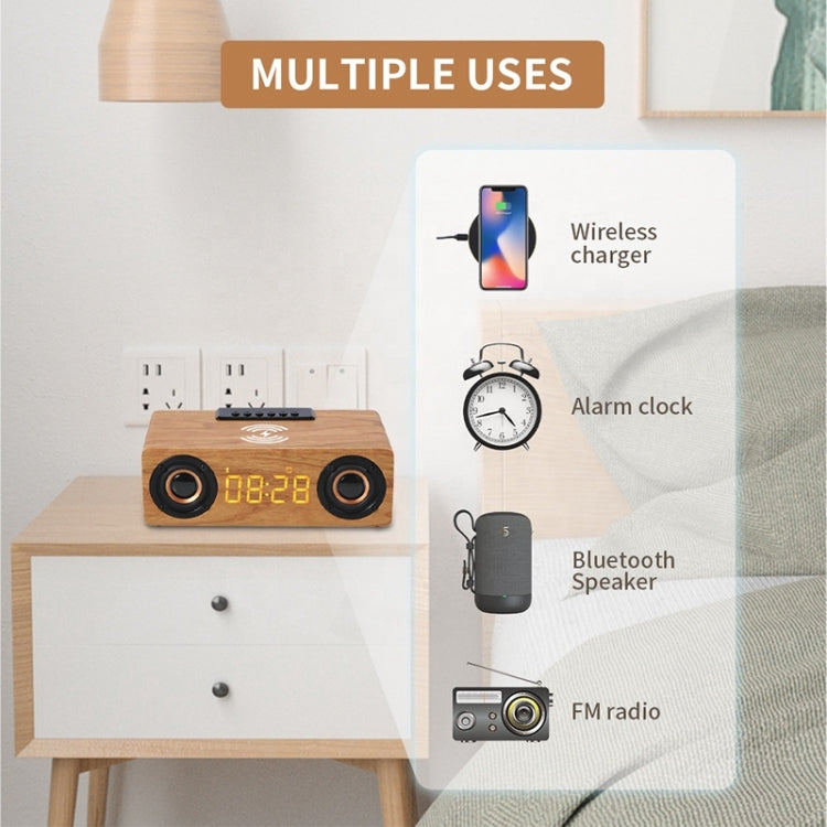 مكبر صوت بلوتوث مكتبي خشبي متعدد الوظائف مكبر صوت لاسلكي K1