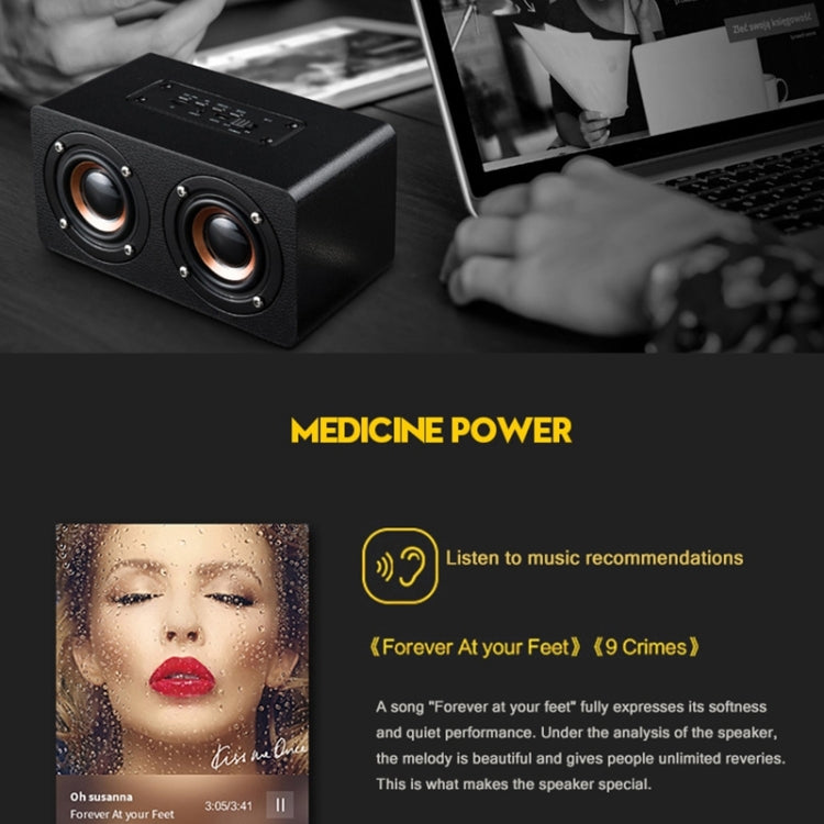 مكبر صوت بلوتوث مكتبي خشبي متعدد الوظائف مكبر صوت لاسلكي M5