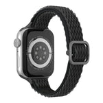 سوار ساعة نايلون خصر صغير بنمط موجي لسلسلة Apple Watch، 7 45مم / 6&SE&5&4 44مم / 3&2&1 42مم، 7 41مم / 6&SE&5&4 40مم / 3&2&1 38مم