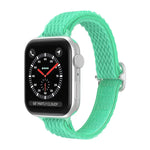 سوار ساعة نايلون خصر صغير بنمط موجي لسلسلة Apple Watch، 7 45مم / 6&SE&5&4 44مم / 3&2&1 42مم، 7 41مم / 6&SE&5&4 40مم / 3&2&1 38مم