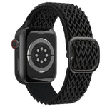 سوار ساعة نايلون بنمط موجي لسلسلة Apple Watch، 7 45مم / 6&SE&5&4 44مم / 3&2&1 42مم، 7 41مم / 6&SE&5&4 40مم / 3&2&1 38مم