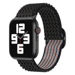 سوار ساعة نايلون بنمط موجي لسلسلة Apple Watch، 7 45مم / 6&SE&5&4 44مم / 3&2&1 42مم، 7 41مم / 6&SE&5&4 40مم / 3&2&1 38مم