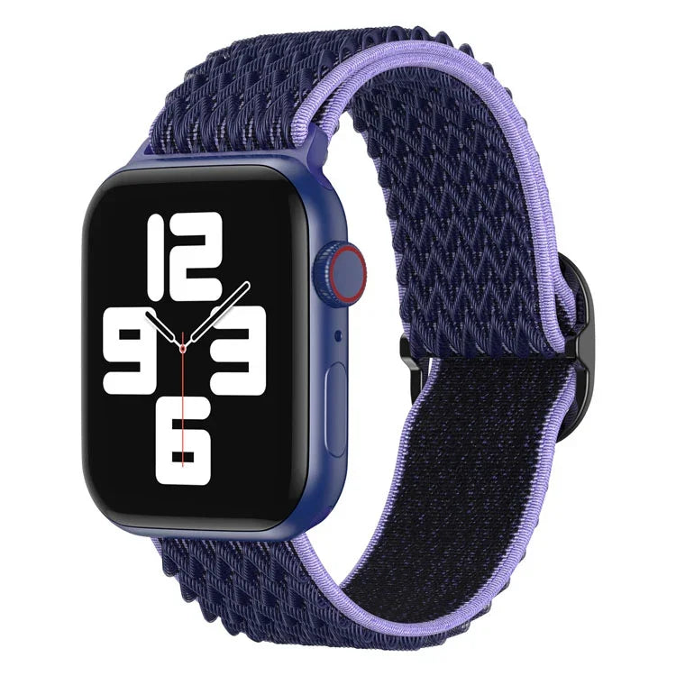 سوار ساعة نايلون بنمط موجي لسلسلة Apple Watch، 7 45مم / 6&SE&5&4 44مم / 3&2&1 42مم، 7 41مم / 6&SE&5&4 40مم / 3&2&1 38مم
