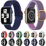 سوار ساعة نايلون بنمط موجي لسلسلة Apple Watch، 7 45مم / 6&SE&5&4 44مم / 3&2&1 42مم، 7 41مم / 6&SE&5&4 40مم / 3&2&1 38مم
