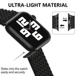 سوار ساعة نايلون بنمط موجي لسلسلة Apple Watch، 7 45مم / 6&SE&5&4 44مم / 3&2&1 42مم، 7 41مم / 6&SE&5&4 40مم / 3&2&1 38مم