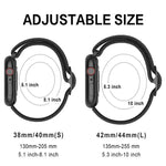 سوار ساعة نايلون بنمط موجي لسلسلة Apple Watch، 7 45مم / 6&SE&5&4 44مم / 3&2&1 42مم، 7 41مم / 6&SE&5&4 40مم / 3&2&1 38مم