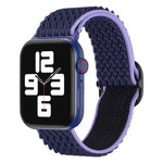 سوار ساعة نايلون بنمط موجي لسلسلة Apple Watch، 7 45مم / 6&SE&5&4 44مم / 3&2&1 42مم، 7 41مم / 6&SE&5&4 40مم / 3&2&1 38مم
