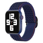 سوار ساعة نايلون بنمط موجي لسلسلة Apple Watch، 7 45مم / 6&SE&5&4 44مم / 3&2&1 42مم، 7 41مم / 6&SE&5&4 40مم / 3&2&1 38مم
