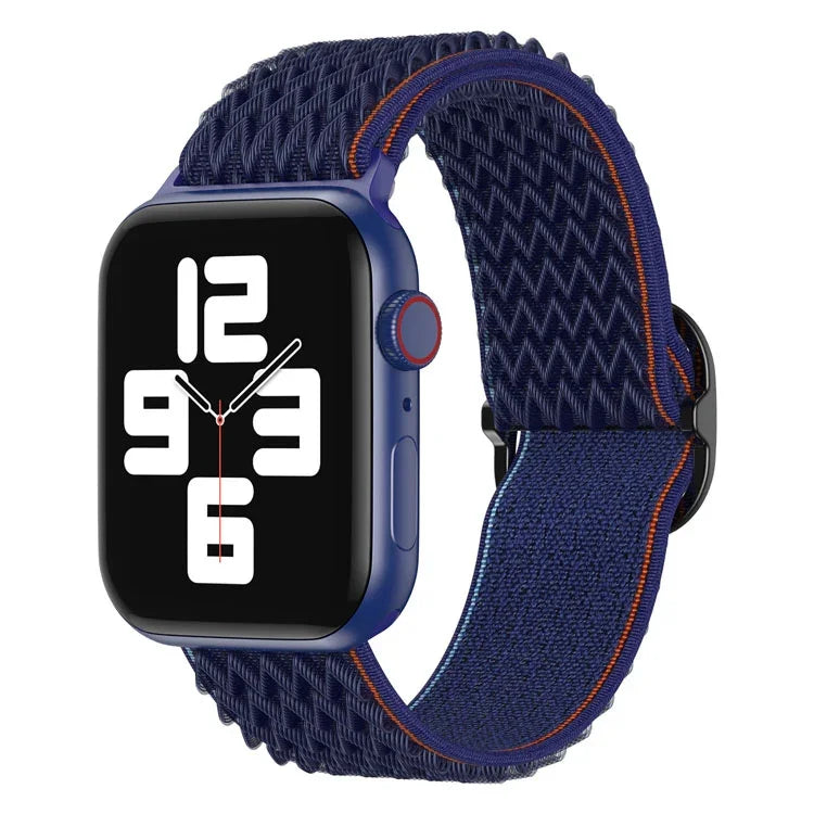 سوار ساعة نايلون بنمط موجي لسلسلة Apple Watch، 7 45مم / 6&SE&5&4 44مم / 3&2&1 42مم، 7 41مم / 6&SE&5&4 40مم / 3&2&1 38مم