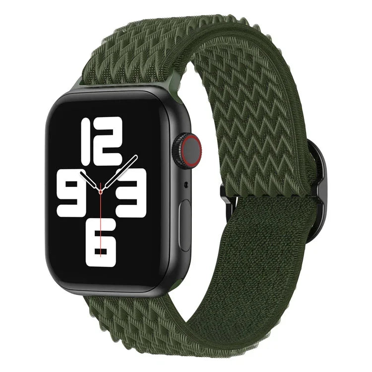 سوار ساعة نايلون بنمط موجي لسلسلة Apple Watch، 7 45مم / 6&SE&5&4 44مم / 3&2&1 42مم، 7 41مم / 6&SE&5&4 40مم / 3&2&1 38مم