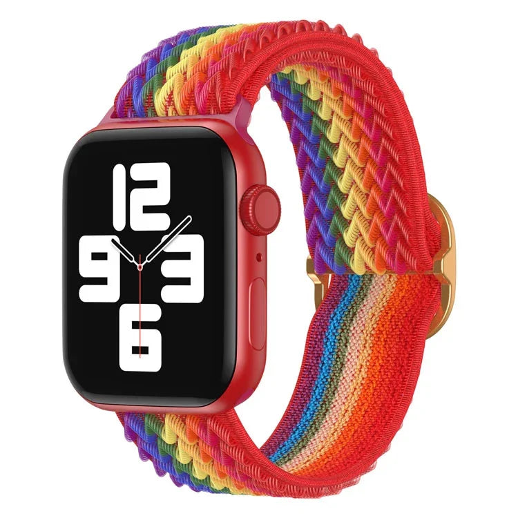 سوار ساعة نايلون بنمط موجي لسلسلة Apple Watch، 7 45مم / 6&SE&5&4 44مم / 3&2&1 42مم، 7 41مم / 6&SE&5&4 40مم / 3&2&1 38مم