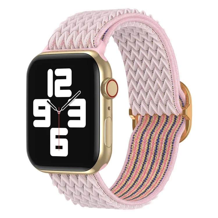 سوار ساعة نايلون بنمط موجي لسلسلة Apple Watch، 7 45مم / 6&SE&5&4 44مم / 3&2&1 42مم، 7 41مم / 6&SE&5&4 40مم / 3&2&1 38مم