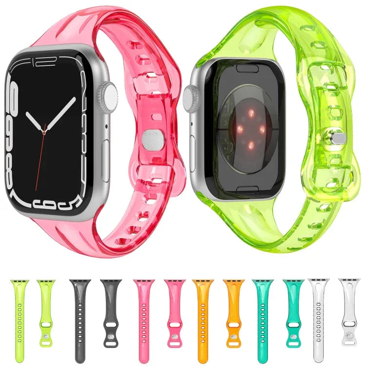 سوار ساعة TPU مع 8 إبزيمات لسلسلة Apple Watch، 7 45مم / 6&SE&5&4 44مم / 3&2&1 42مم، 7 41مم / 6&SE&5&4 40مم / 3&2&1 38مم