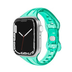 سوار ساعة TPU مع 8 إبزيمات لسلسلة Apple Watch، 7 45مم / 6&SE&5&4 44مم / 3&2&1 42مم، 7 41مم / 6&SE&5&4 40مم / 3&2&1 38مم