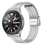 22mm Universal Seven-bead Stainless Steel Watch Band, 22mm