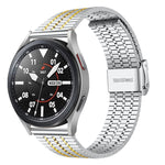 22mm Universal Seven-bead Stainless Steel Watch Band, 22mm