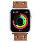 سوار ساعة من الجلد الطبيعي المنسوج لسلسلة Apple Watch، 7 45مم / 6&SE&5&4 44مم / 3&2&1 42مم، 7 41مم / 6&SE&5&4 40مم / 3&2&1 38مم