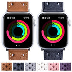 سوار ساعة من الجلد الطبيعي المنسوج لسلسلة Apple Watch، 7 45مم / 6&SE&5&4 44مم / 3&2&1 42مم، 7 41مم / 6&SE&5&4 40مم / 3&2&1 38مم