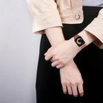 سوار ساعة من الجلد الطبيعي المنسوج لسلسلة Apple Watch، 7 45مم / 6&SE&5&4 44مم / 3&2&1 42مم، 7 41مم / 6&SE&5&4 40مم / 3&2&1 38مم