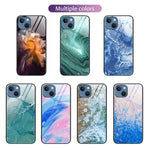 Marble Pattern Glass Protective Phone Case, For iPhone 14, For iPhone 1XR, For iPhone XS Max