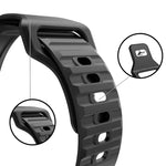 سوار ساعة سيليكون بنمط متموج لسلسلة Apple Watch، 7 45مم / 6&SE&5&4 44مم / 3&2&1 42مم، 7 41مم / 6&SE&5&4 40مم / 3&2&1 38مم