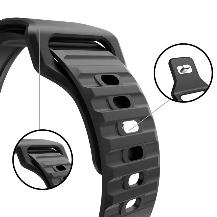 سوار ساعة سيليكون بنمط متموج لسلسلة Apple Watch، 7 45مم / 6&SE&5&4 44مم / 3&2&1 42مم، 7 41مم / 6&SE&5&4 40مم / 3&2&1 38مم