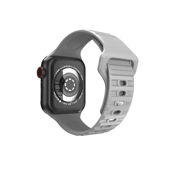 سوار ساعة سيليكون بنمط متموج لسلسلة Apple Watch، 7 45مم / 6&SE&5&4 44مم / 3&2&1 42مم، 7 41مم / 6&SE&5&4 40مم / 3&2&1 38مم