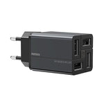 شاحن سريع REMAX RP-U43 بأربعة منافذ USB بقوة 3.4A، قابس الاتحاد الأوروبي، قابس المملكة المتحدة