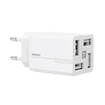 شاحن سريع REMAX RP-U43 بأربعة منافذ USB بقوة 3.4A، قابس الاتحاد الأوروبي، قابس المملكة المتحدة