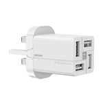 شاحن سريع REMAX RP-U43 بأربعة منافذ USB بقوة 3.4A، قابس الاتحاد الأوروبي، قابس المملكة المتحدة