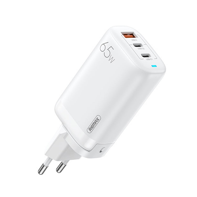 شاحن REMAX RP-U55 Territory Series 65 واط USB + منفذين USB-C / Type-C للشحن السريع، قابس الاتحاد الأوروبي، قابس المملكة المتحدة، قابس الصين