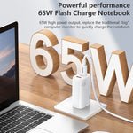 شاحن REMAX RP-U55 Territory Series 65 واط USB + منفذين USB-C / Type-C للشحن السريع، قابس الاتحاد الأوروبي، قابس المملكة المتحدة، قابس الصين