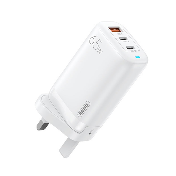 شاحن REMAX RP-U55 Territory Series 65 واط USB + منفذين USB-C / Type-C للشحن السريع، قابس الاتحاد الأوروبي، قابس المملكة المتحدة، قابس الصين