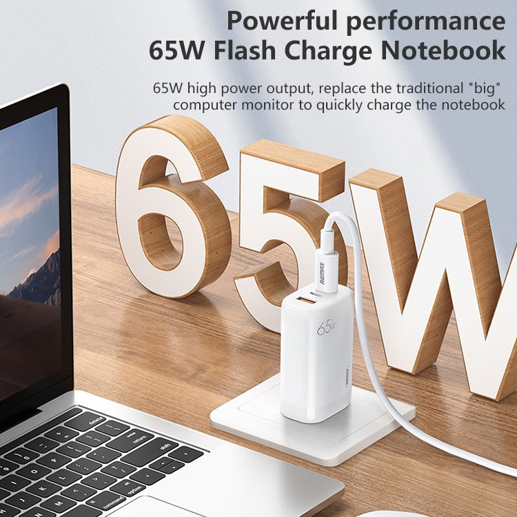 شاحن REMAX RP-U55 Territory Series 65 واط USB + منفذين USB-C / Type-C للشحن السريع، قابس الاتحاد الأوروبي، قابس المملكة المتحدة، قابس الصين