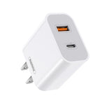 شاحن REMAX RP-U68 Speedy Series 20 واط USB + منفذ USB-C / Type-C للشحن السريع، قابس الصين، قابس الاتحاد الأوروبي، قابس المملكة المتحدة، قابس الولايات المتحدة