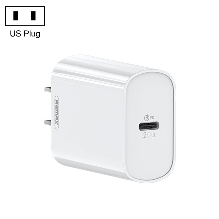 شاحن REMAX RP-U70 Jane Series 20 واط USB-C / Type-C PD للشحن السريع، قابس الصين، قابس المملكة المتحدة، قابس الولايات المتحدة