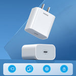شاحن REMAX RP-U79 Speed Series 20 واط USB-C / Type-C متعدد التوافق للشحن السريع، قابس الصين، قابس الاتحاد الأوروبي، قابس المملكة المتحدة