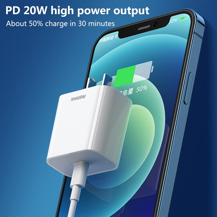 شاحن REMAX RP-U79 Speed Series 20 واط USB-C / Type-C متعدد التوافق للشحن السريع، قابس الصين، قابس الاتحاد الأوروبي، قابس المملكة المتحدة