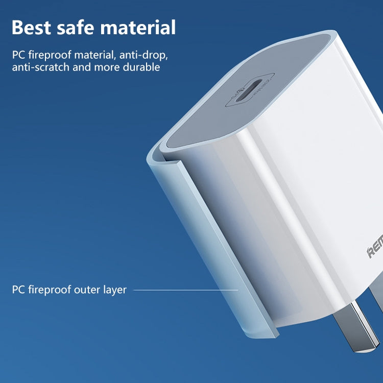 شاحن REMAX RP-U79 Speed Series 20 واط USB-C / Type-C متعدد التوافق للشحن السريع، قابس الصين، قابس الاتحاد الأوروبي، قابس المملكة المتحدة
