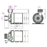 مضخة غاطسة بمحرك بدون فرشاة، رفع DC12V 5.5 م، رفع DC24V 5.5 م