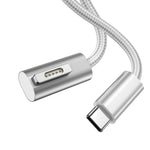 كابل شحن 100 واط 5 دبابيس MagSafe 1 (على شكل L) إلى USB-C / Type-C PD، طول الكابل: 1.8 متر، MagSafe 1 (على شكل L)