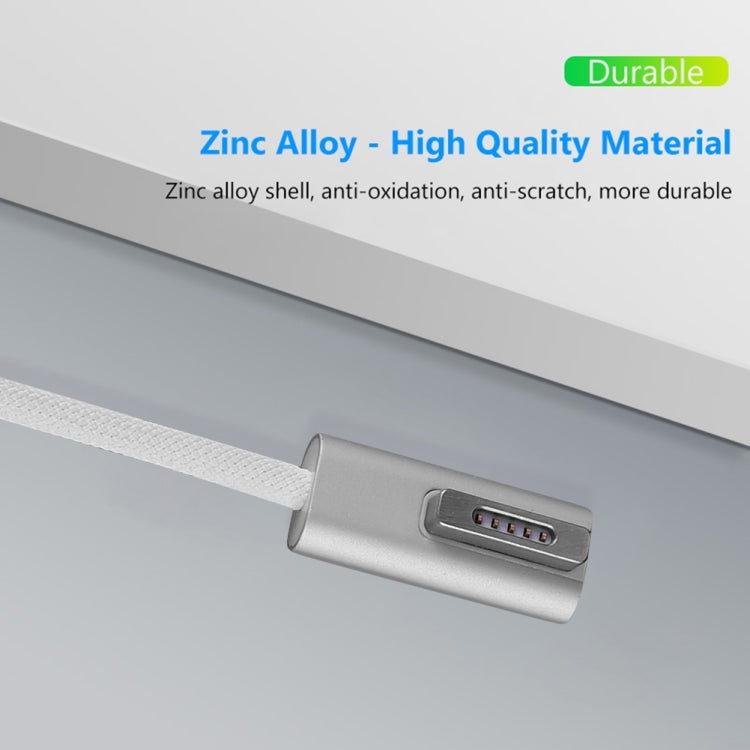 كابل شحن 100 واط 5 دبابيس MagSafe 1 (على شكل L) إلى USB-C / Type-C PD، طول الكابل: 1.8 متر، MagSafe 1 (على شكل L)