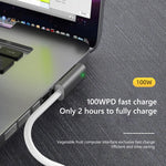 كابل شحن 100W 5 دبابيس MagSafe 2 (على شكل T) إلى USB-C / Type-C PD، طول الكابل: 1.8 متر، MagSafe 2 (على شكل T)